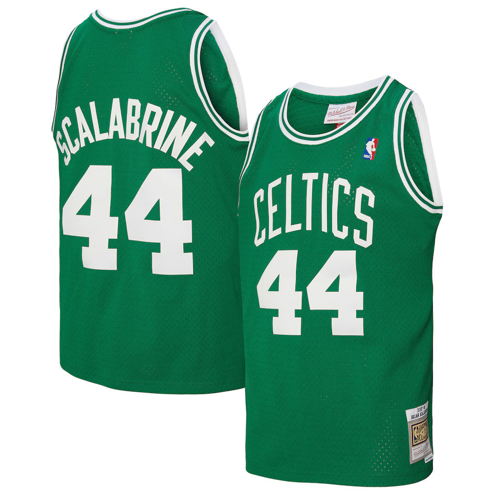 Men's Boston Celtics Brian Scalabrine Mitchell & Ness Kelly Green 2007 Hardwood Classics Swingman Jersey
