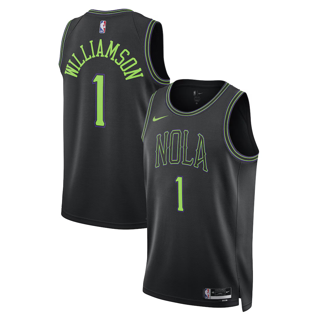 Zion Williamson New Orleans Pelicans Unisex 2025/26 Swingman Jersey - Black - City Edition
