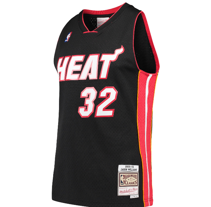 Men's Miami Heat Shaquille O'Neal Mitchell & Ness Black 2005-06 Hardwood Classics Swingman Jersey