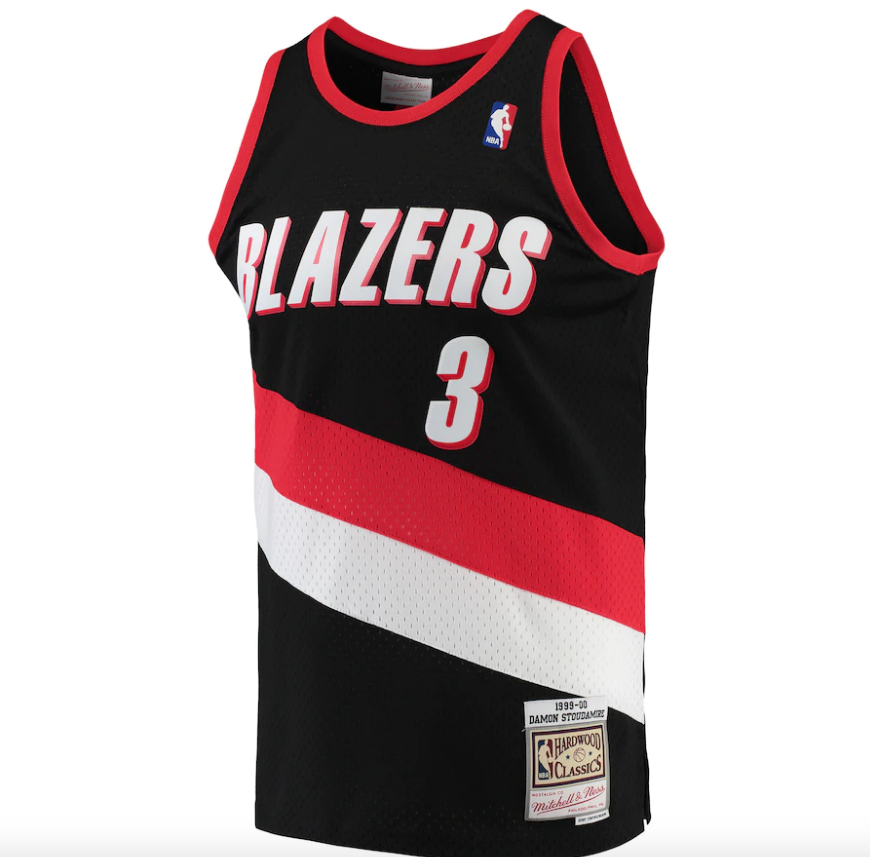 Men's Damon Stoudamire Portland Trail Blazers Mitchell & Ness Hardwood Classics Swingman Jersey - Black