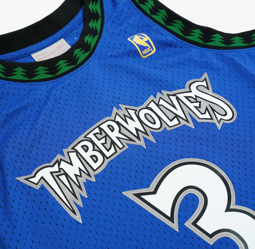Men's Minnesota Timberwolves Stephon Marbury Mitchell & Ness Blue Hardwood Classics Swingman Jersey