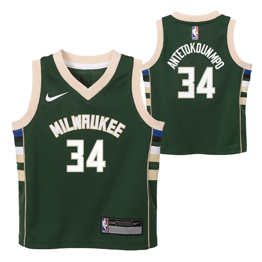 Toddler Milwaukee Bucks Giannis Antetokounmpo Nike Icon Edition Green Swingman Jersey