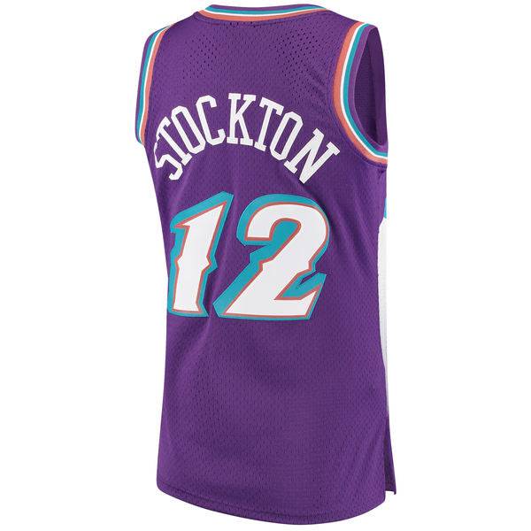 Men's Mitchell & Ness John Stockton Utah Jazz Purple 1996-97 Hardwood Classics Swingman Jersey